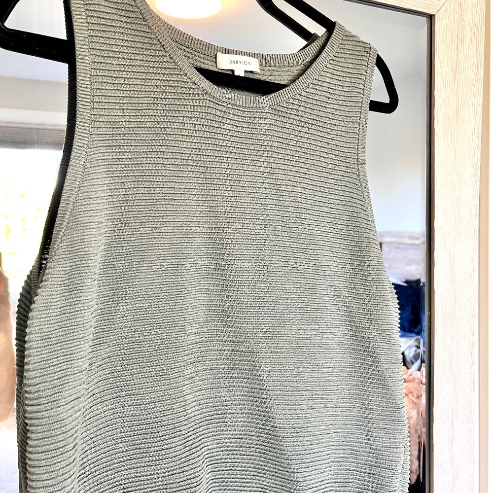 Babaton Aritzia knit vest, grey, size L